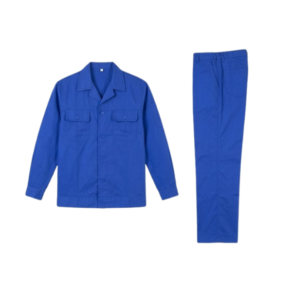 Quần áo nhân viên đóng bao màu xanh